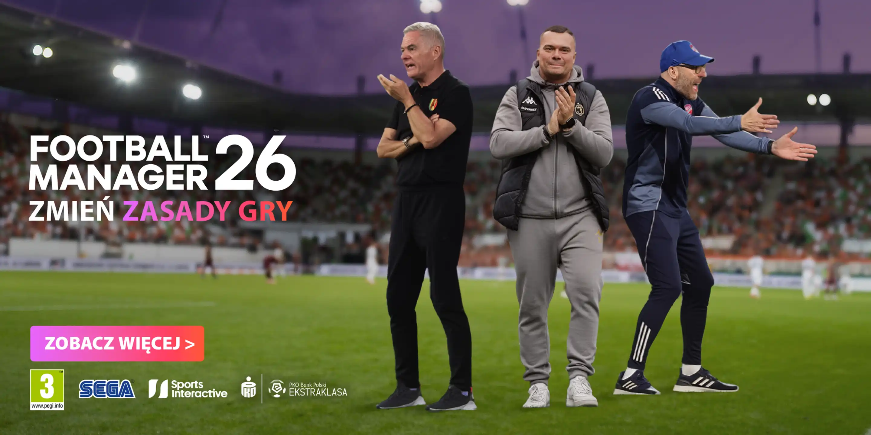 Usiądź na ławce trenerskiej i zobacz, jak wygląda przyszłość zarządzania drużyną. Football Manager 26 już dostępny