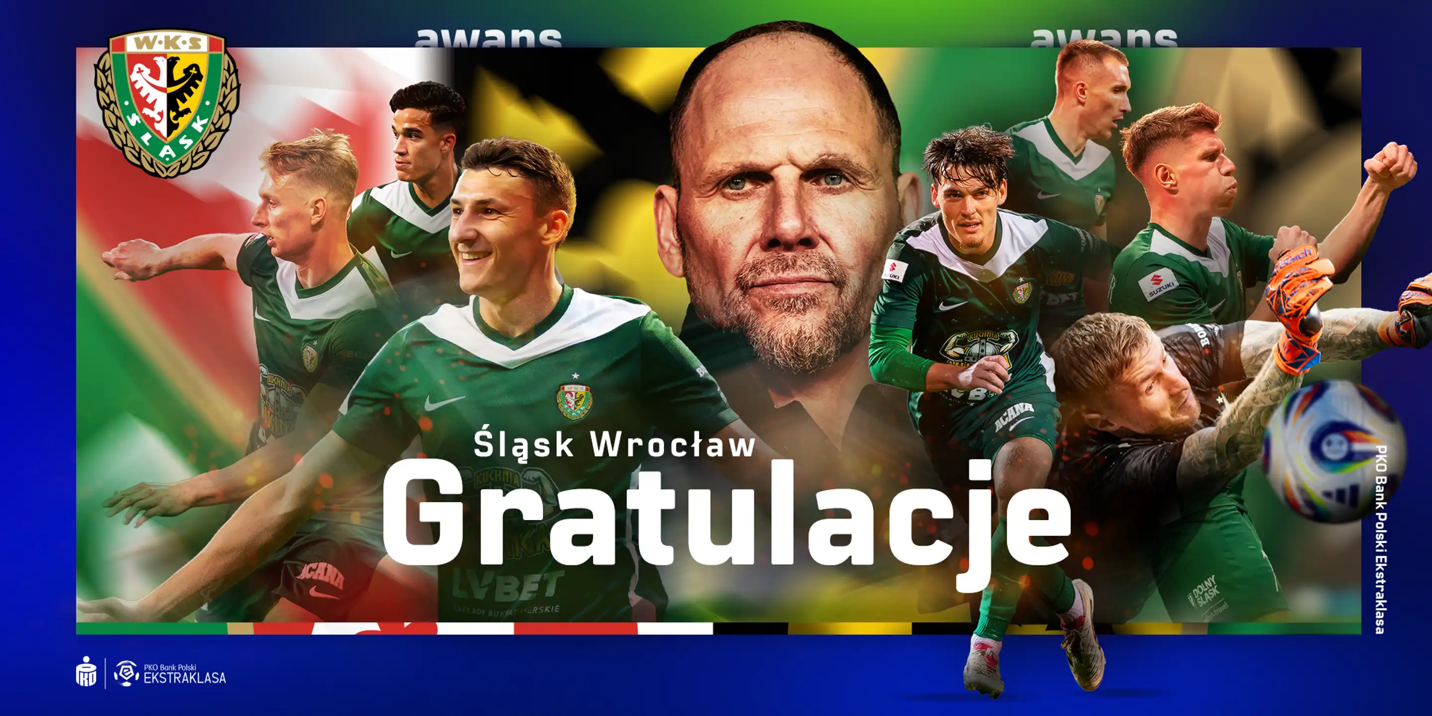 Śląsk Wrocław awansował do PKO Bank Polski Ekstraklasy